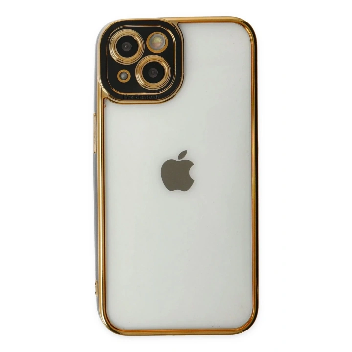 Mey İthalat®  iPhone 14 Plus Kılıf Liva Lens Silikon - Siyah