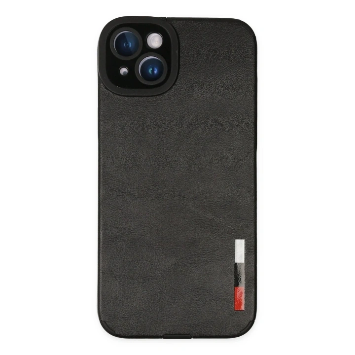 Mey İthalat®  iPhone 14 Plus Kılıf Loop Deri Silikon - Siyah