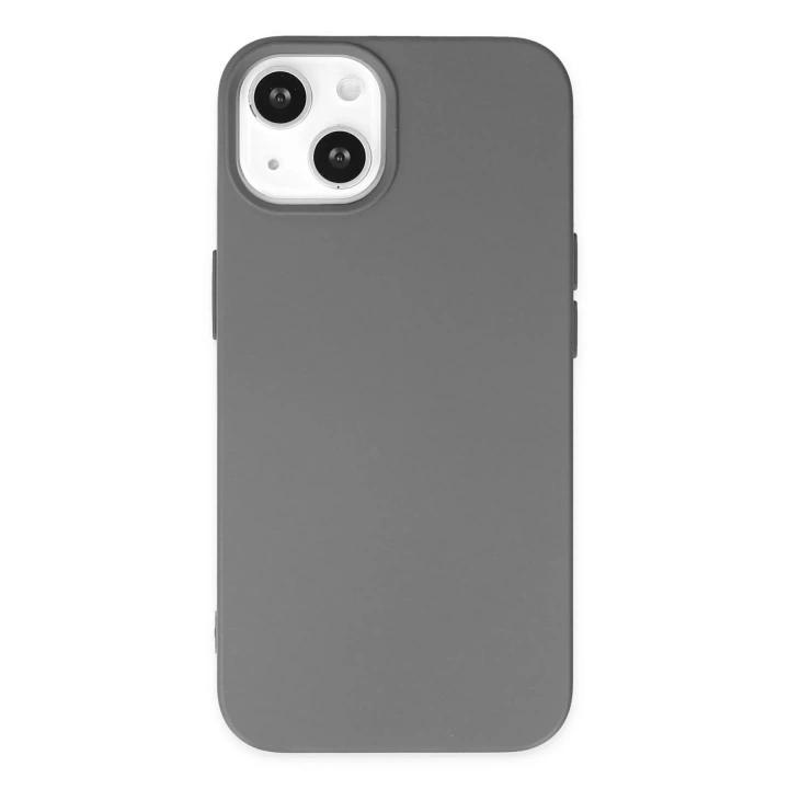Mey İthalat®  iPhone 14 Plus Kılıf Nano içi Kadife Silikon - Gri