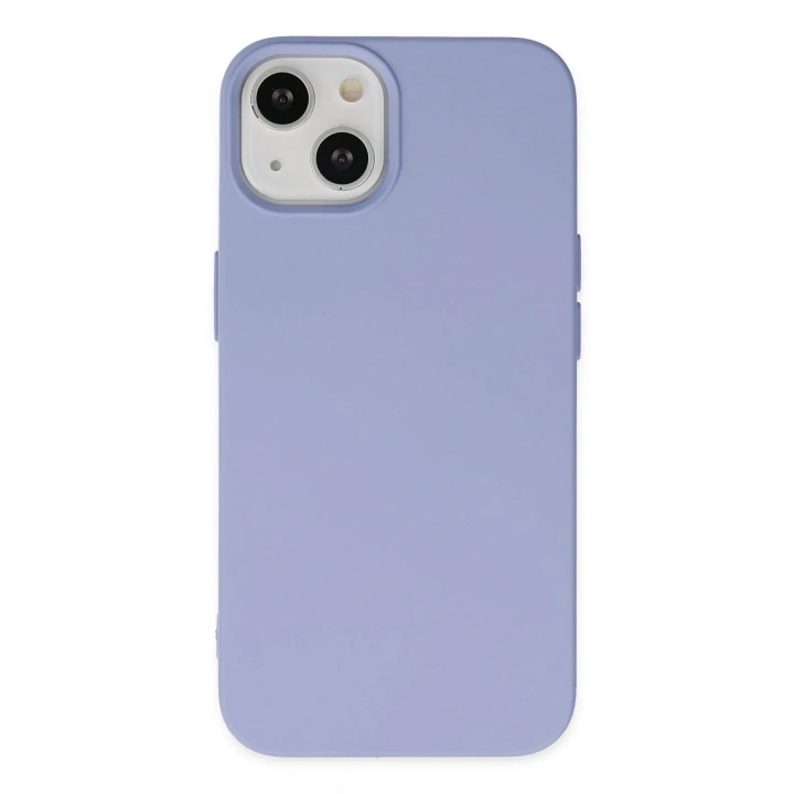 Mey İthalat®  iPhone 14 Plus Kılıf Nano içi Kadife Silikon - Lila