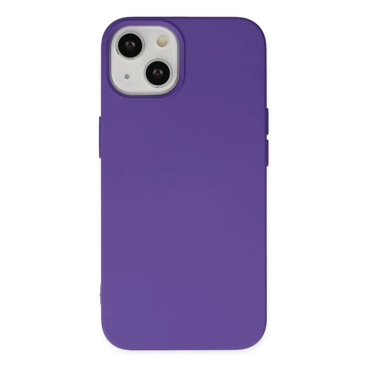 Mey İthalat®  iPhone 14 Plus Kılıf Nano içi Kadife Silikon - Mor