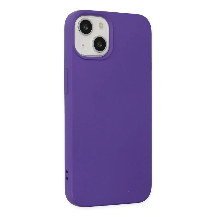 Mey İthalat®  iPhone 14 Plus Kılıf Nano içi Kadife Silikon - Mor