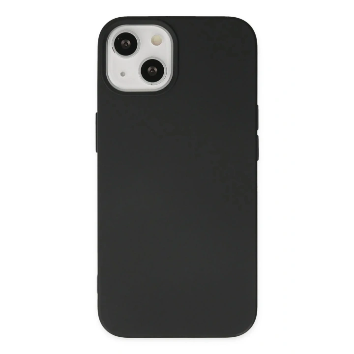 Mey İthalat®  iPhone 14 Plus Kılıf Nano içi Kadife Silikon - Siyah