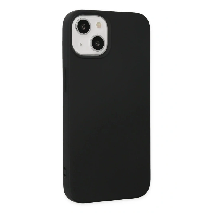Mey İthalat®  iPhone 14 Plus Kılıf Nano içi Kadife Silikon - Siyah