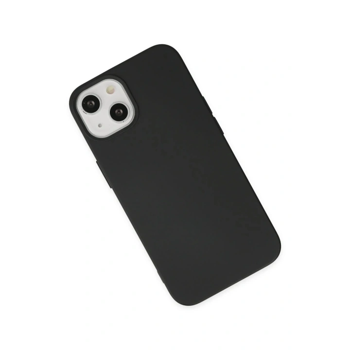 Mey İthalat®  iPhone 14 Plus Kılıf Nano içi Kadife Silikon - Siyah