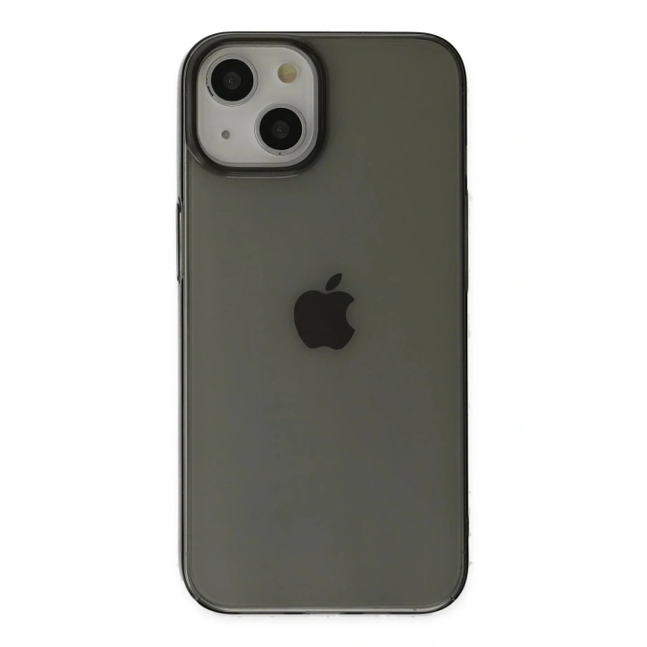 Mey İthalat®  iPhone 14 Plus Kılıf Pc Sert Şeffaf Kapak - Siyah