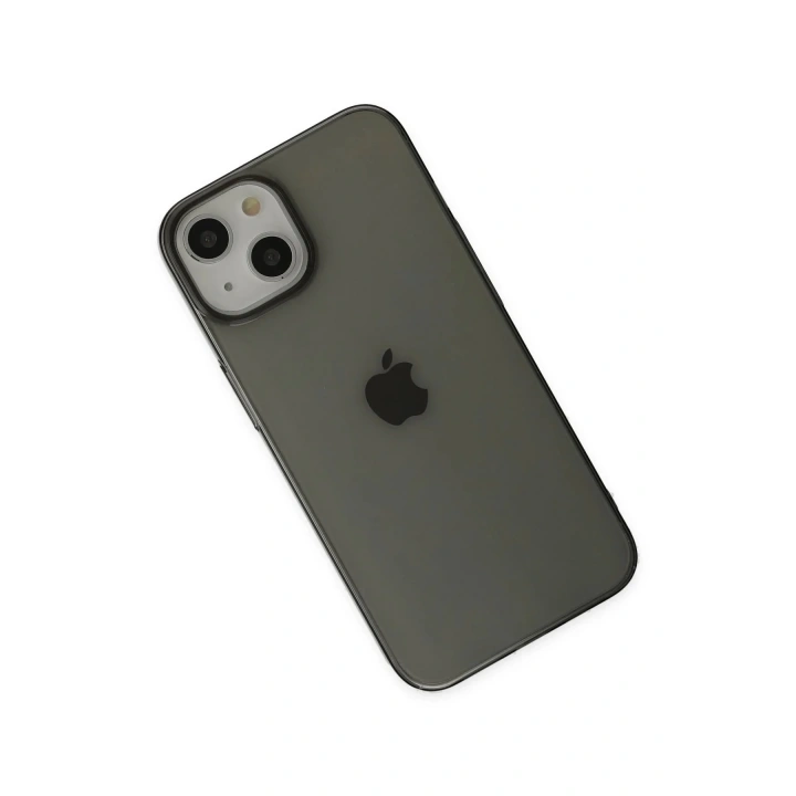 Mey İthalat®  iPhone 14 Plus Kılıf Pc Sert Şeffaf Kapak - Siyah