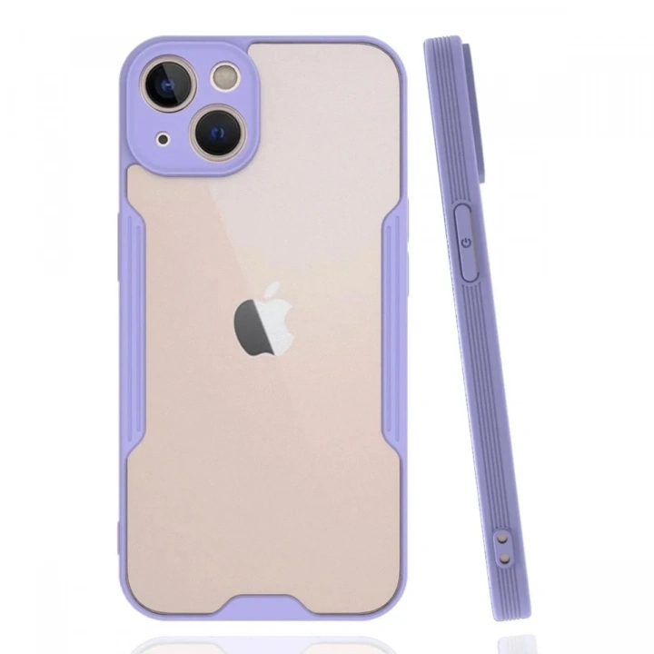 Mey İthalat®  iPhone 14 Plus Kılıf Platin Silikon - Lila