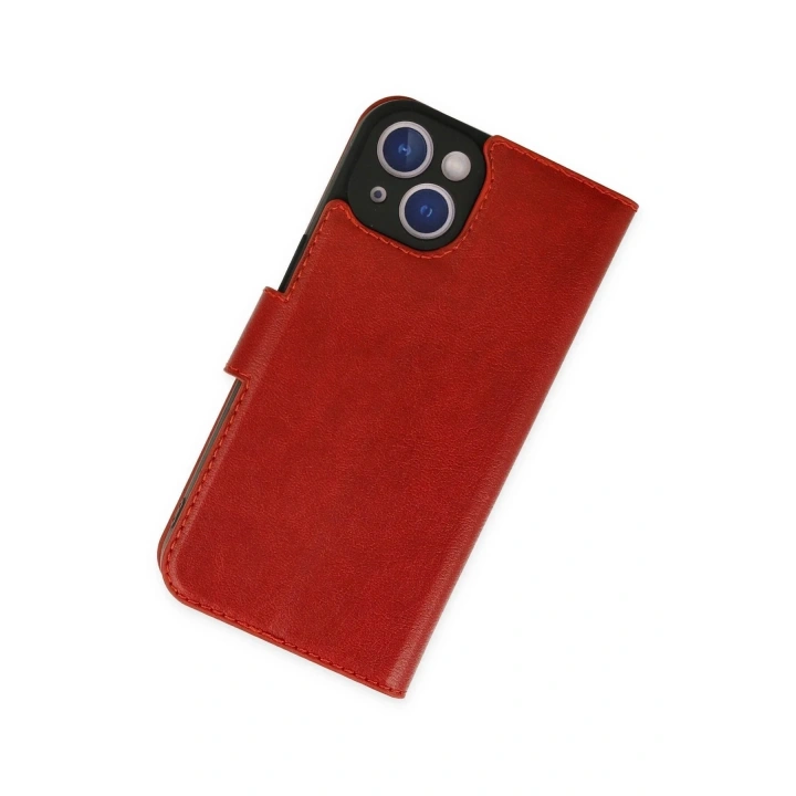 Mey İthalat®  iPhone 14 Plus Kılıf Trend S Plus Kapaklı Kılıf - Kırmızı