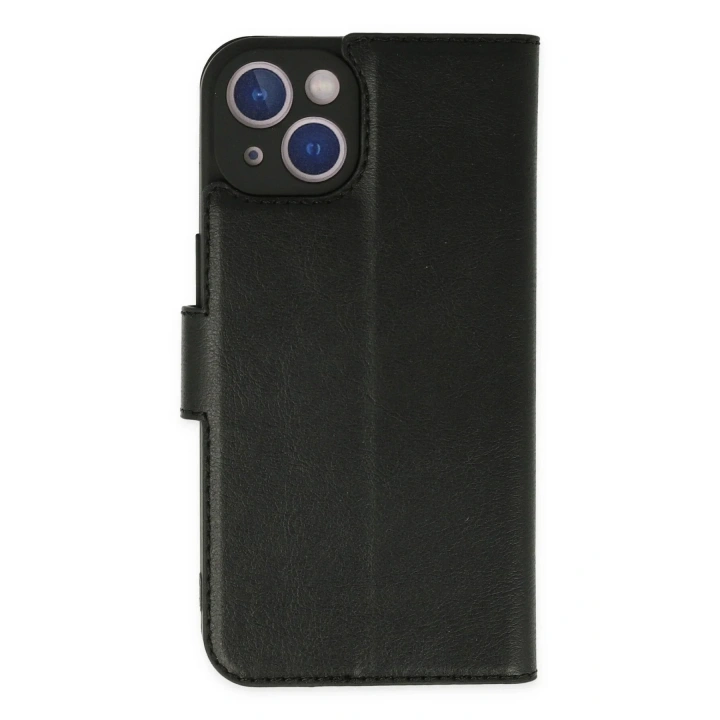 Mey İthalat®  iPhone 14 Plus Kılıf Trend S Plus Kapaklı Kılıf - Siyah