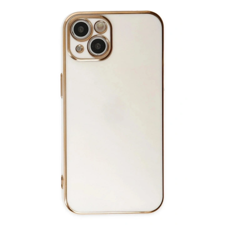 Mey İthalat®  iPhone 14 Plus Kılıf Volet Silikon - Beyaz