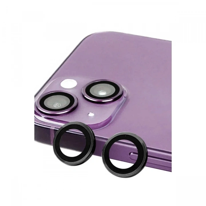 Mey İthalat®  iPhone 14 Plus Raze Metal Kamera Lens - Siyah
