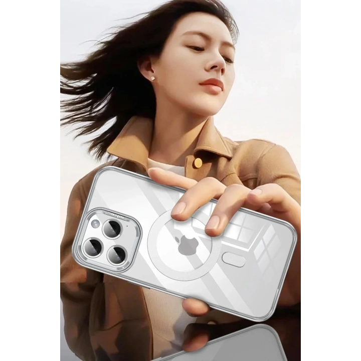 Mey İthalat®  iPhone 14 Pro Drop Magsafe Kapak - Titan Gri