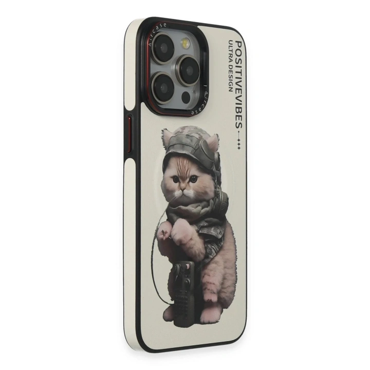 Mey İthalat®  iPhone 14 Pro Fun Magsafe Kapak - Beyaz