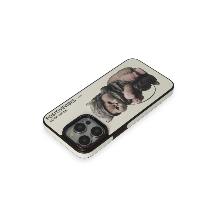 Mey İthalat®  iPhone 14 Pro Fun Magsafe Kapak - Beyaz