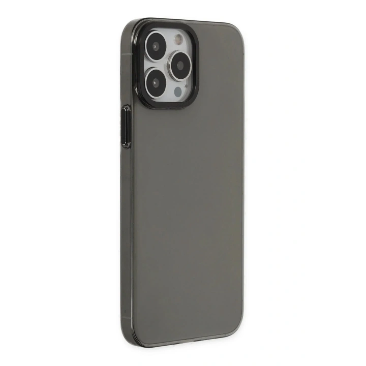 Mey İthalat®  iPhone 14 Pro Kılıf Anka PC Sert Metal Kapak - Siyah