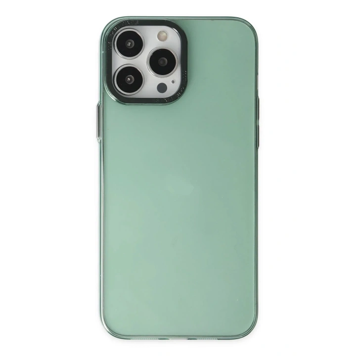 Mey İthalat®  iPhone 14 Pro Kılıf Anka PC Sert Metal Kapak - Yeşil