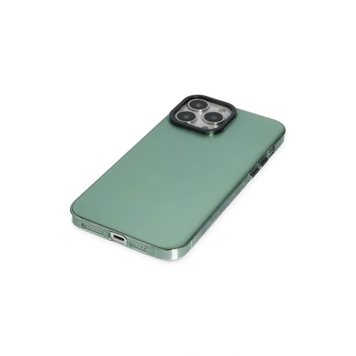 Mey İthalat®  iPhone 14 Pro Kılıf Anka PC Sert Metal Kapak - Yeşil