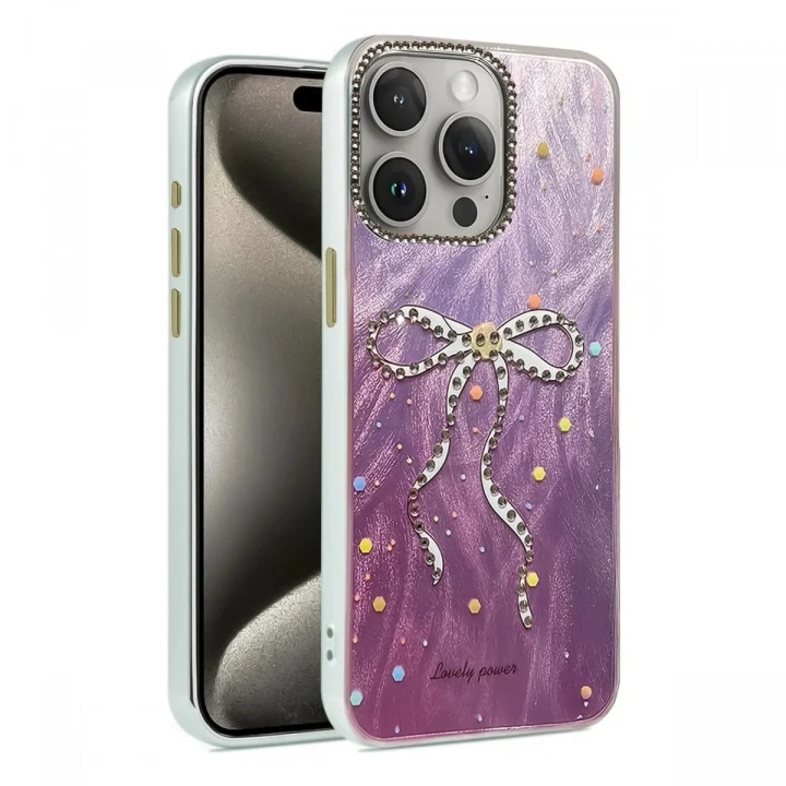 Mey İthalat®  iPhone 14 Pro Kılıf Blade Aynalı Desenli Kapak - Desen 1