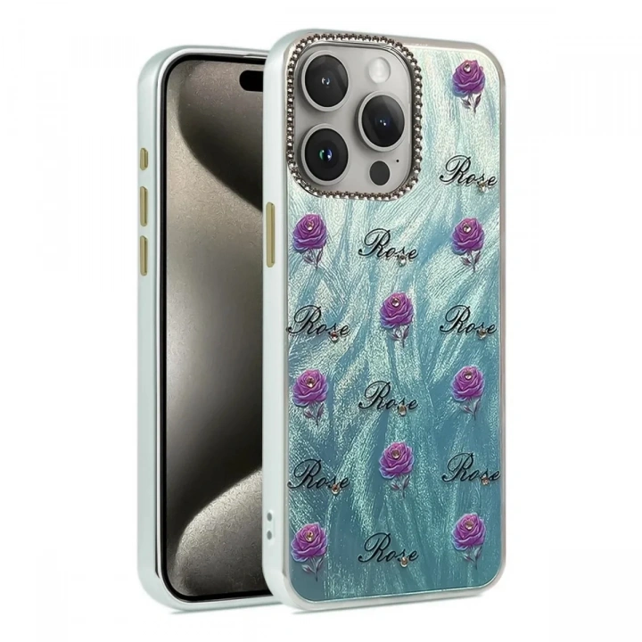 Mey İthalat®  iPhone 14 Pro Kılıf Blade Aynalı Desenli Kapak - Desen 9