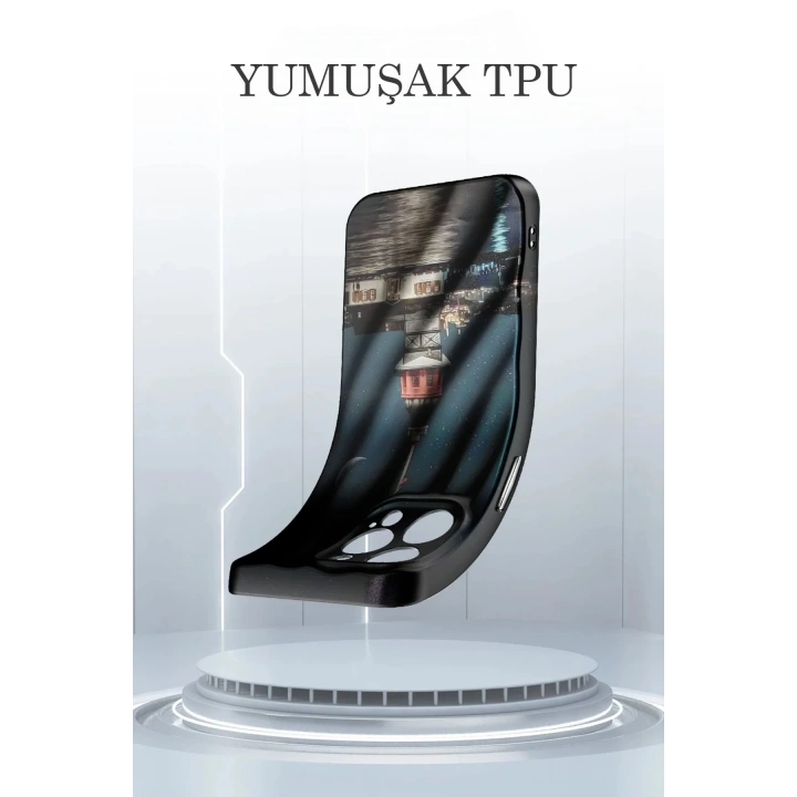 Mey İthalat®  iPhone 14 Pro Kılıf Crew Desenli Kapak - Galata Kulesi