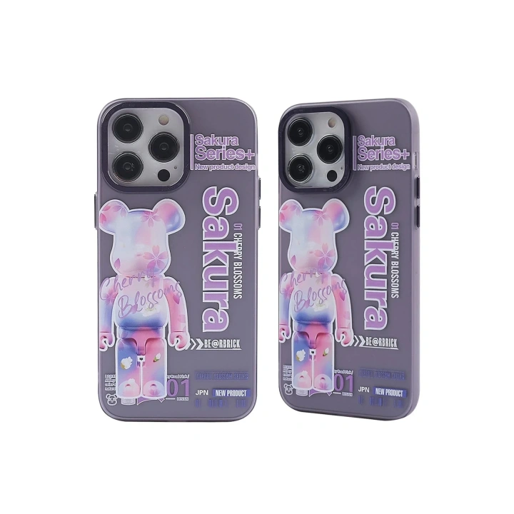 Mey İthalat®  iPhone 14 Pro Kılıf  Desenli Kapak -  Mor - 1