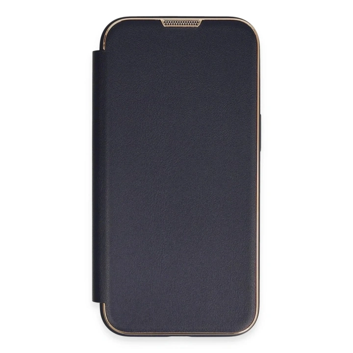 Mey İthalat®  iPhone 14 Pro Kılıf Dolpin Kapaklı - Lacivert