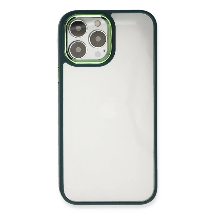 Mey İthalat®  iPhone 14 Pro Kılıf Dora Kapak - Haki Yeşil