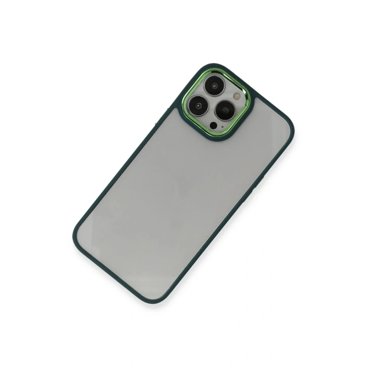 Mey İthalat®  iPhone 14 Pro Kılıf Dora Kapak - Haki Yeşil