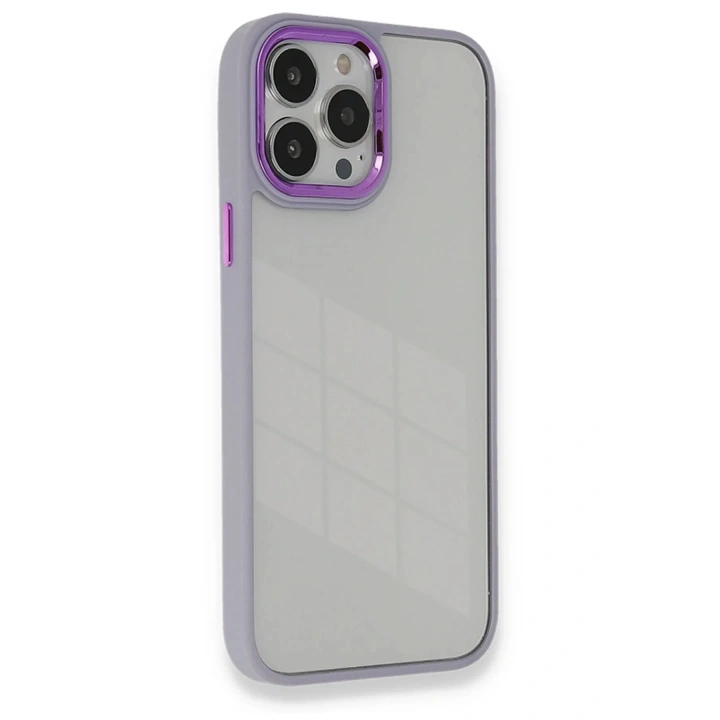 Mey İthalat®  iPhone 14 Pro Kılıf Dora Kapak - Lila