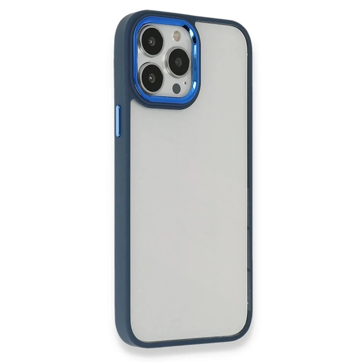 Mey İthalat®  iPhone 14 Pro Kılıf Dora Kapak - Mavi