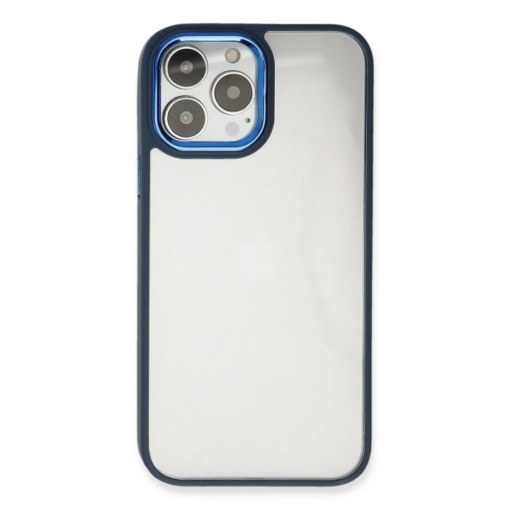 Mey İthalat®  iPhone 14 Pro Kılıf Dora Kapak - Mavi