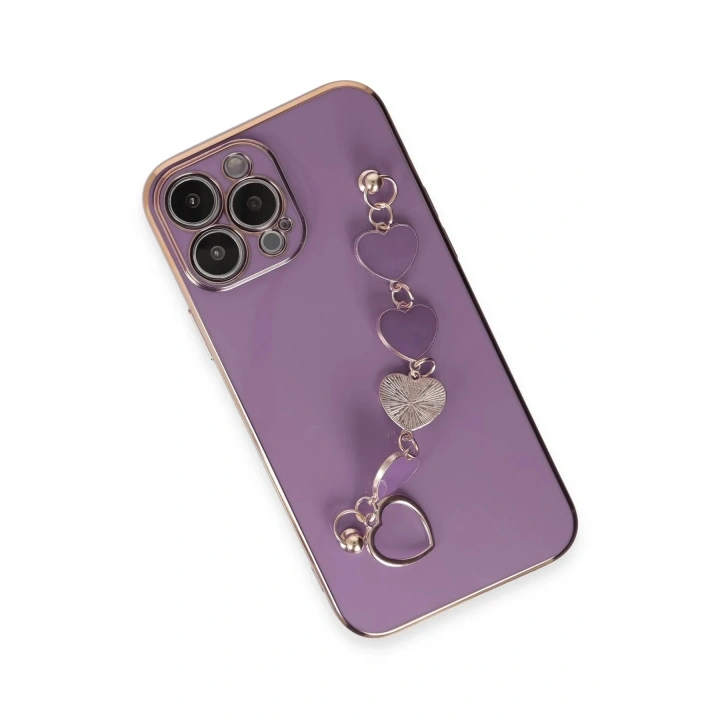 Mey İthalat®  iPhone 14 Pro Kılıf Esila Silikon - Mor