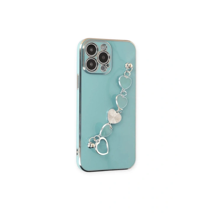 Mey İthalat®  iPhone 14 Pro Kılıf Esila Silikon - Su Yeşili