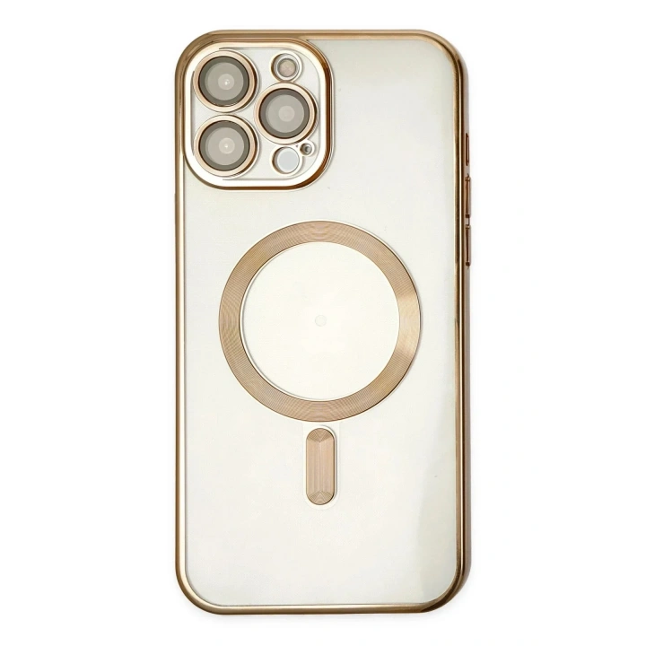 Mey İthalat®  iPhone 14 Pro Kılıf Kross Magneticsafe Kapak - Gold
