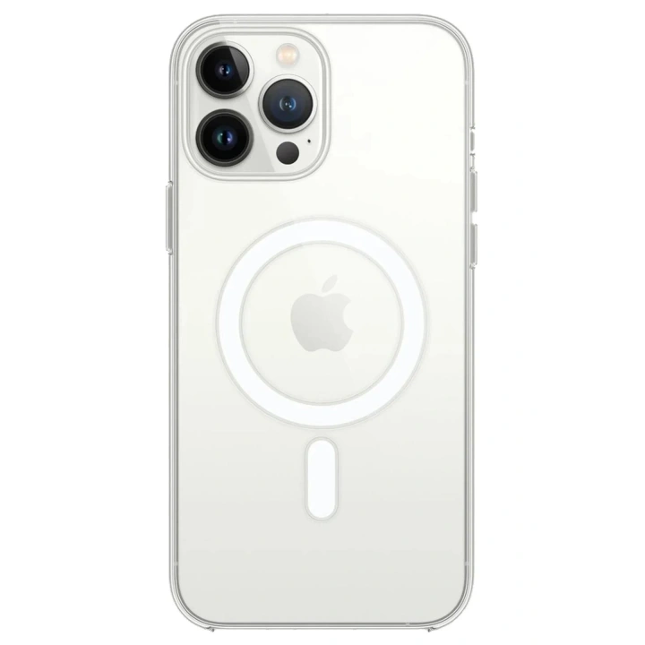 Mey İthalat®  iPhone 14 Pro Kılıf Magneticsafe Şeffaf Silikon - Şeffaf