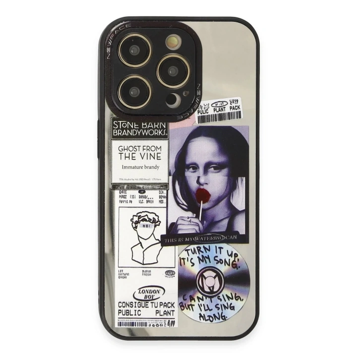 Mey İthalat®  iPhone 14 Pro Kılıf Mirror Desenli Kapak - Mirror - 2
