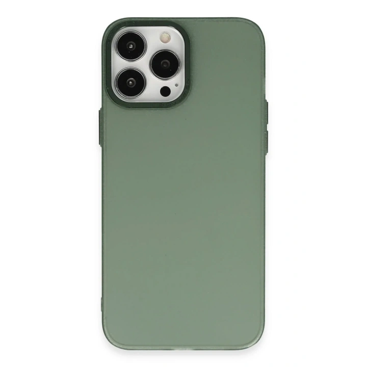Mey İthalat®  iPhone 14 Pro Kılıf Modos Metal Kapak - Koyu Yeşil