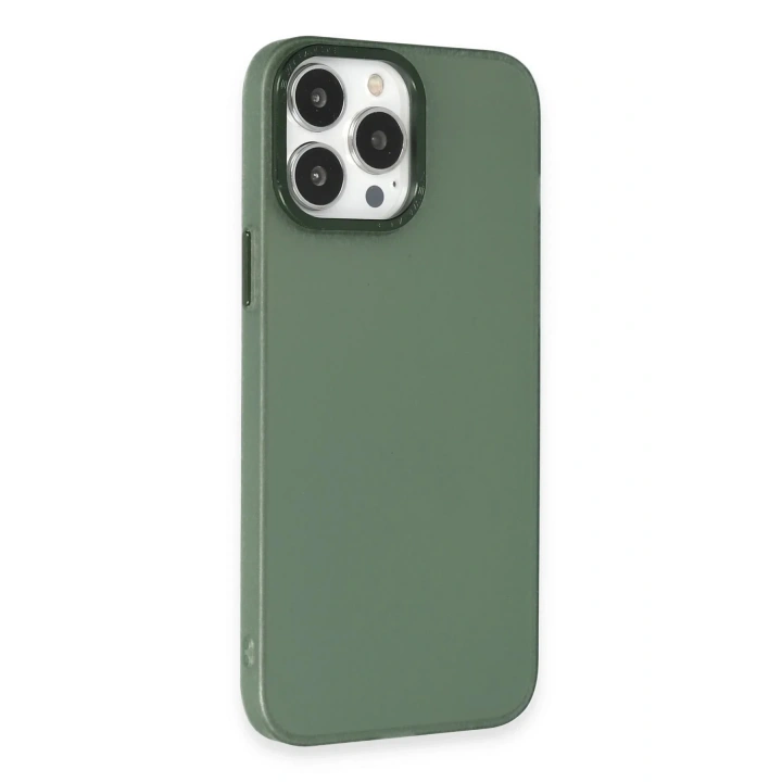 Mey İthalat®  iPhone 14 Pro Kılıf Modos Metal Kapak - Koyu Yeşil