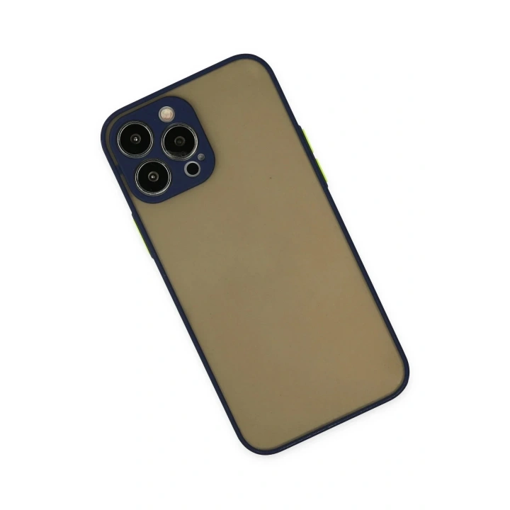 Mey İthalat®  iPhone 14 Pro Kılıf Montreal Silikon Kapak - Lacivert