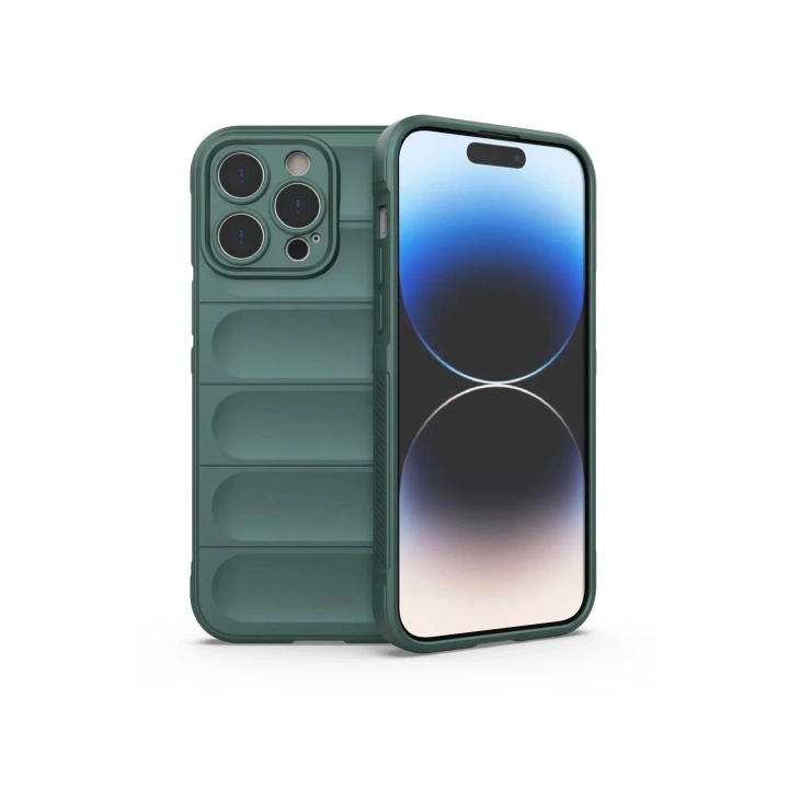 Mey İthalat®  iPhone 14 Pro Kılıf Optimum Silikon - Koyu Yeşil