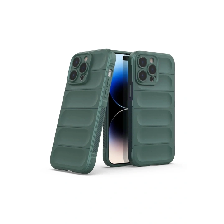 Mey İthalat®  iPhone 14 Pro Kılıf Optimum Silikon - Koyu Yeşil