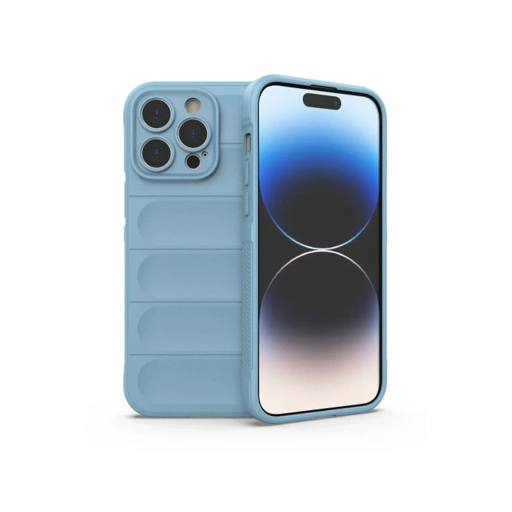 Mey İthalat®  iPhone 14 Pro Kılıf Optimum Silikon - Sky Blue