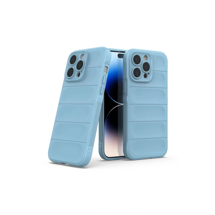 Mey İthalat®  iPhone 14 Pro Kılıf Optimum Silikon - Sky Blue