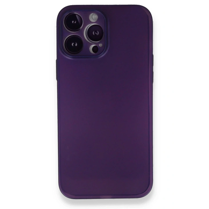 Mey İthalat®  iPhone 14 Pro Kılıf PP Ultra İnce Kapak - Mor