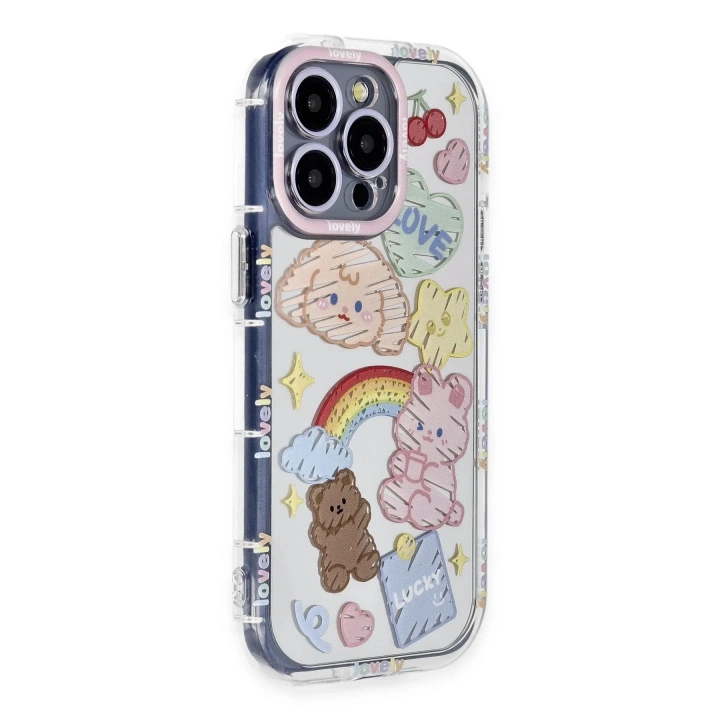 Mey İthalat®  iPhone 14 Pro Kılıf Reflexion Desenli Kapak - Desen 4
