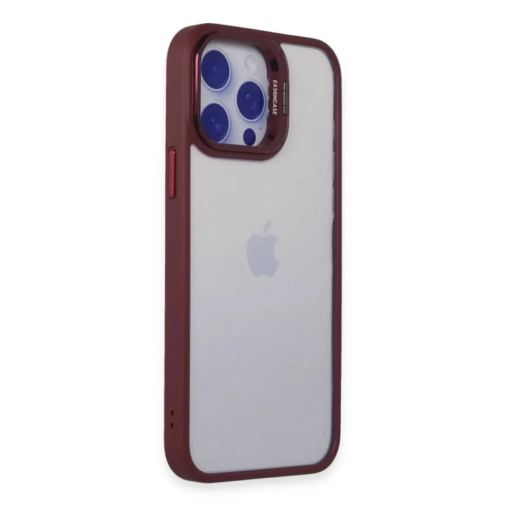 Mey İthalat®  iPhone 14 Pro Kılıf Roblox Lens Standlı Kapak - Bordo