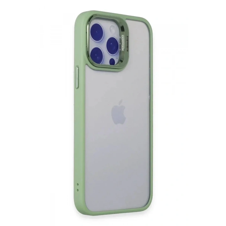 Mey İthalat®  iPhone 14 Pro Kılıf Roblox Lens Standlı Kapak - Yeşil