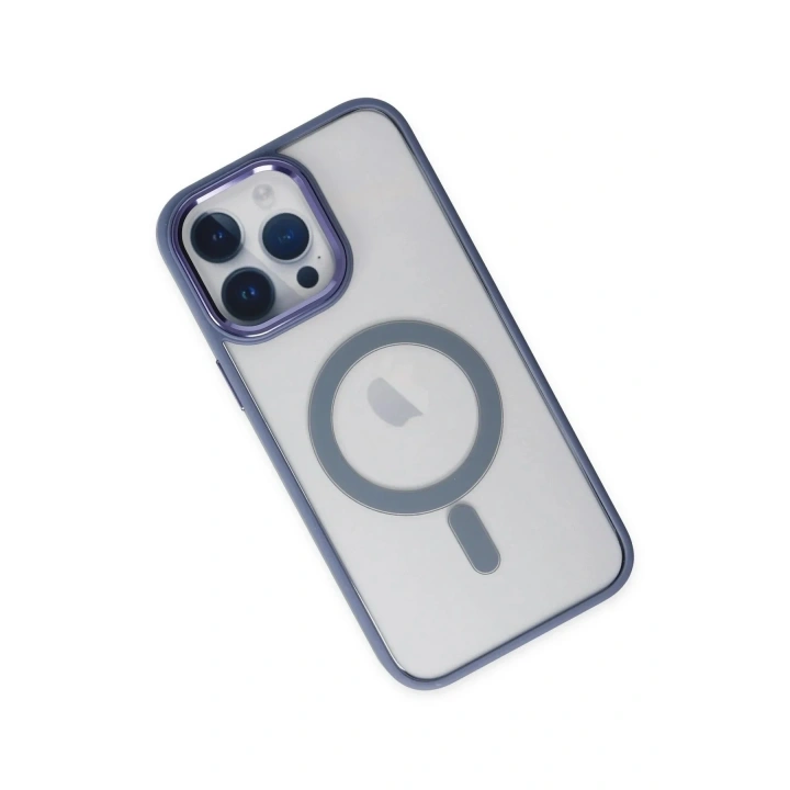 Mey İthalat®  iPhone 14 Pro Kılıf Room Magneticsafe Silikon - Sierra Blue