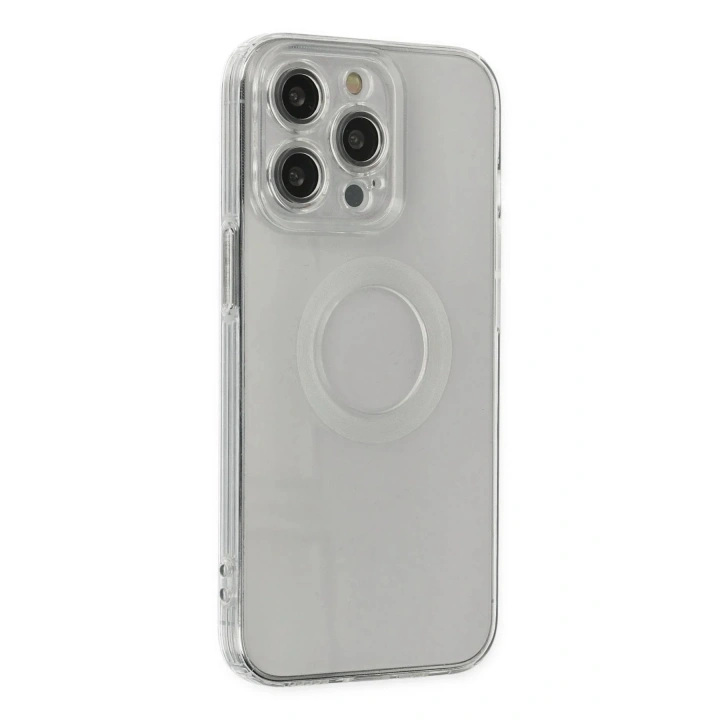 Mey İthalat®  iPhone 14 Pro Kılıf Santa Lens Silikon - Şeffaf